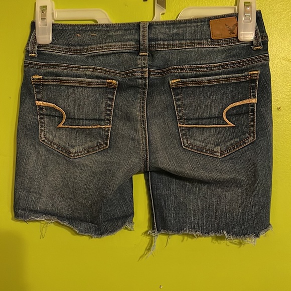 American Eagle Outfitters Stretch Jean Shorts (Were Bootcut Jeans) Size 4 - Picture 2 of 5